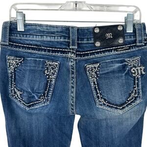 Miss Me Skinny Jean Embellished Pocket Size 29/8 Y2K Rock Low-rise